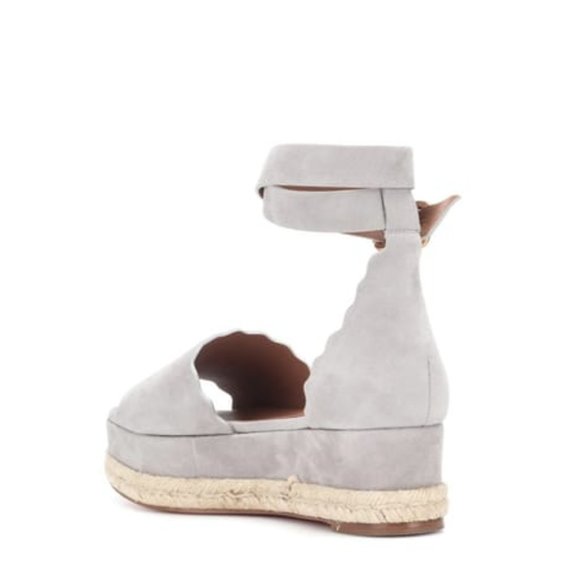 CHLOE grey lauren platform espadrille sandal - Picture 3 of 9